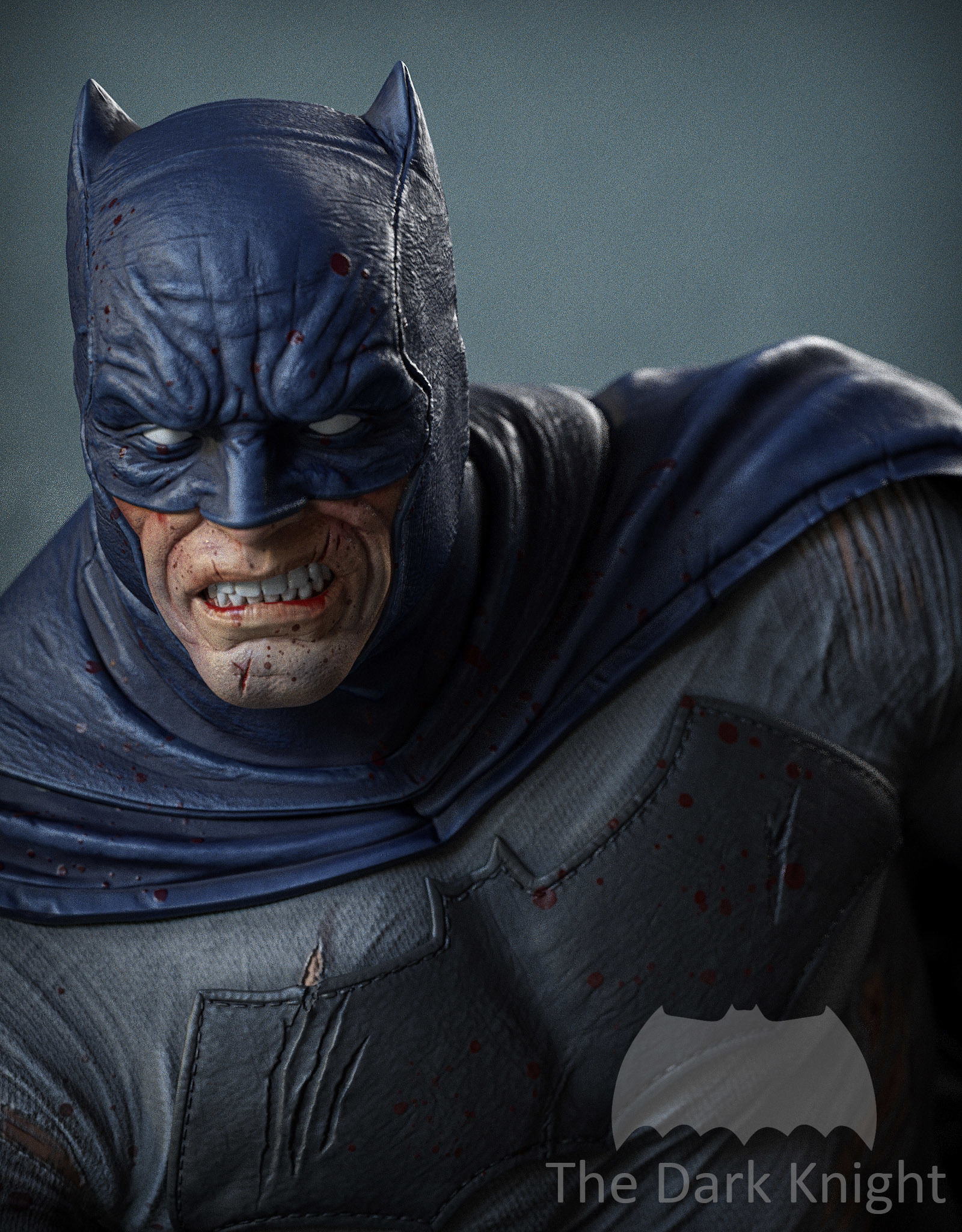 Batman on the Bat Signal Collectible  3D print model_0