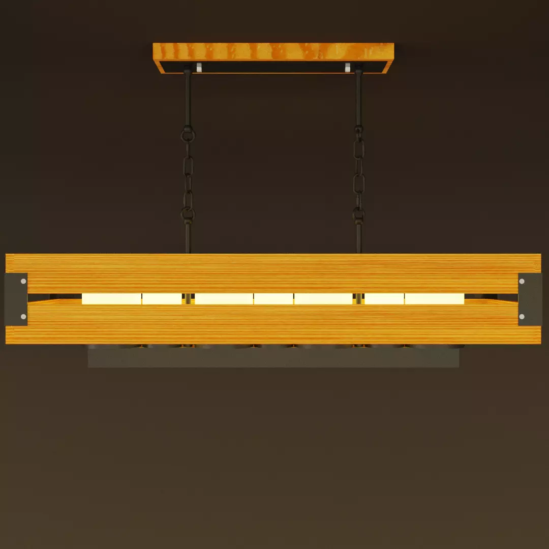 Loft style lamp 3D model_0