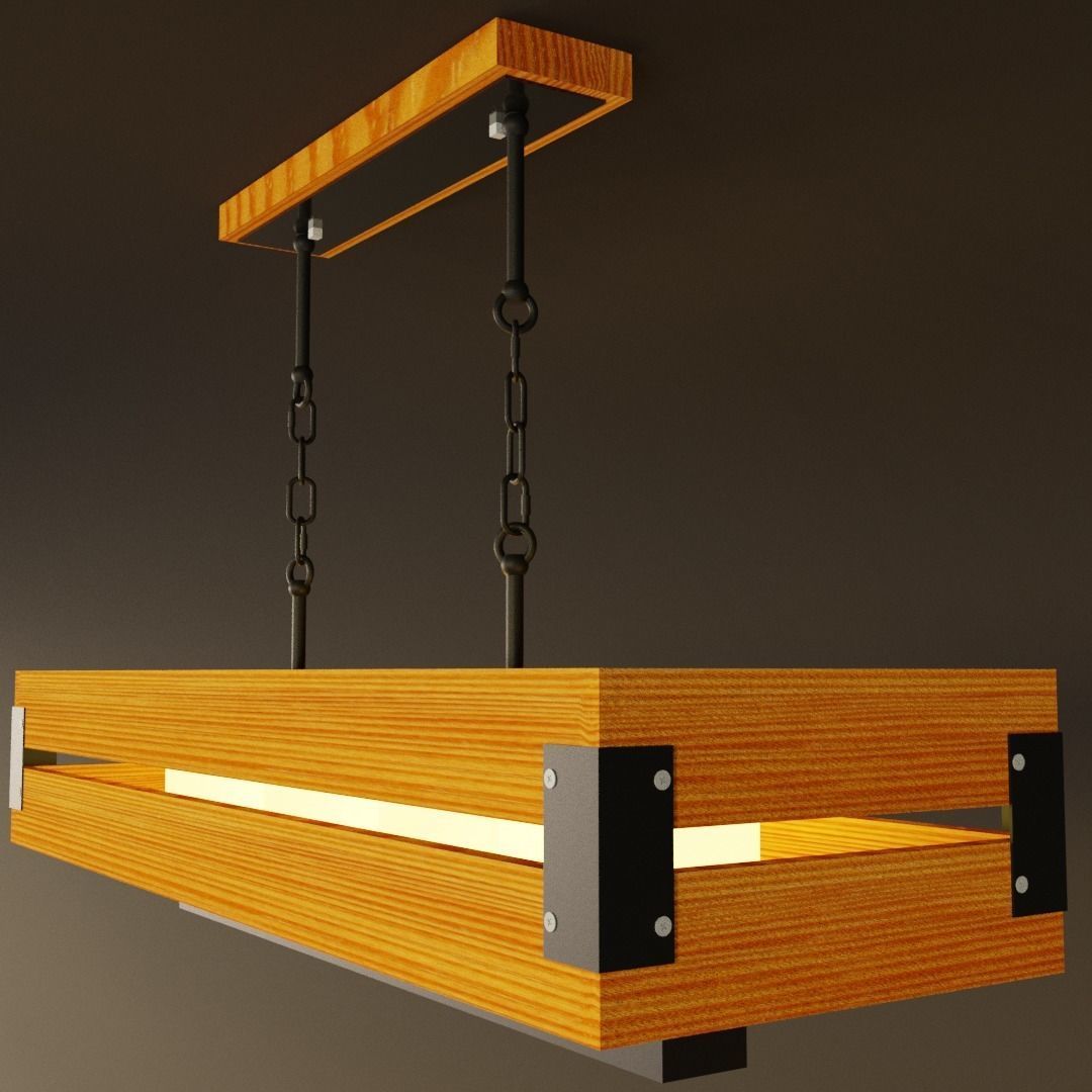 Loft style lamp 3D model_3