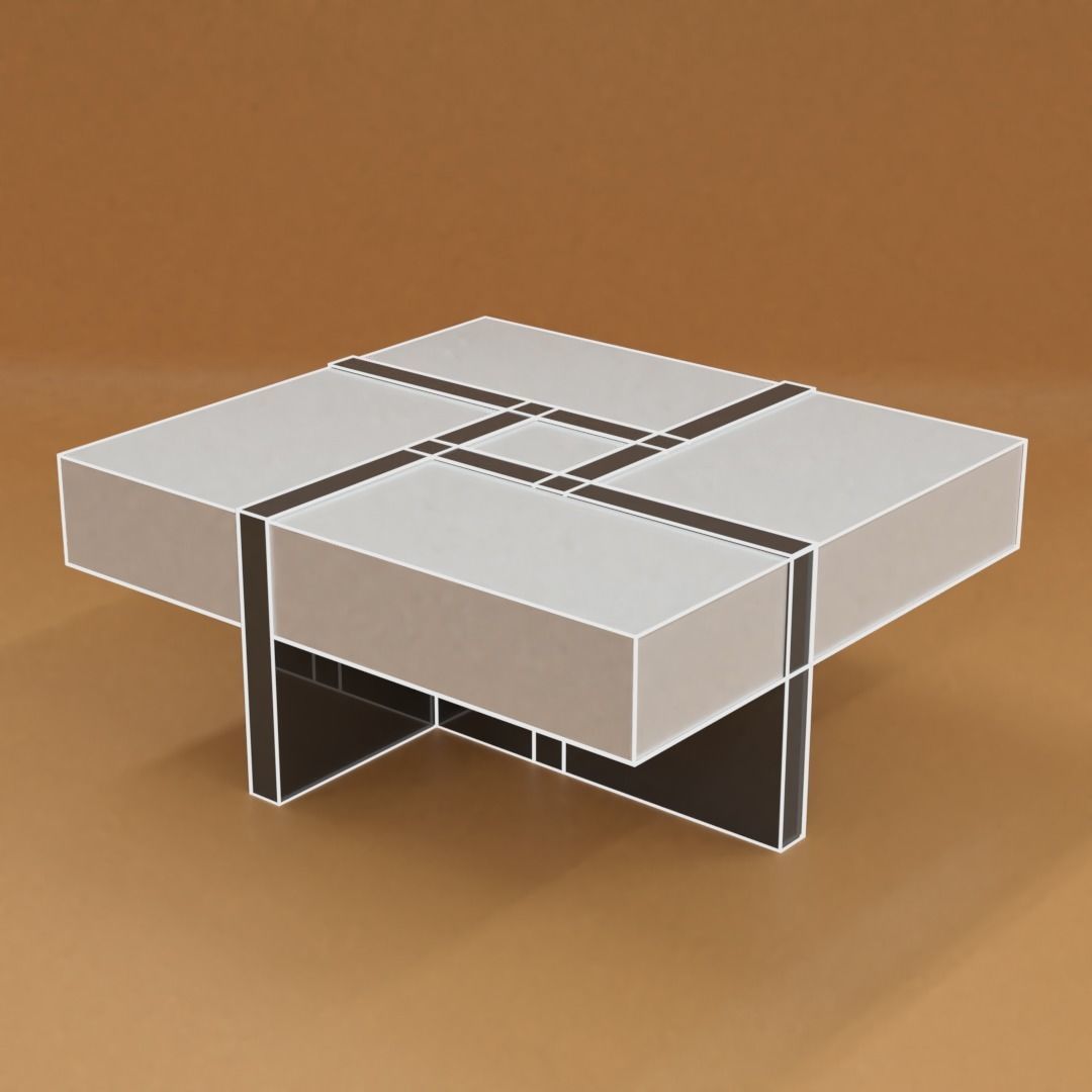 Center Table Low-poly 3D model_1
