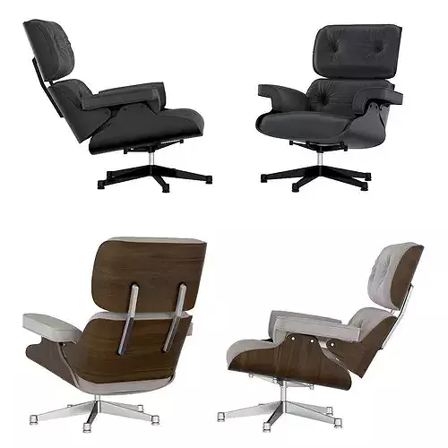 Vitra Lounge Chair 3d model Low-poly 3D model 5