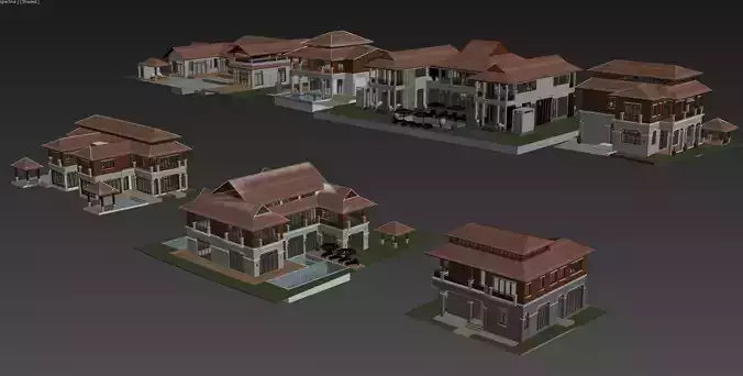 Resort Buildings Design 3D model