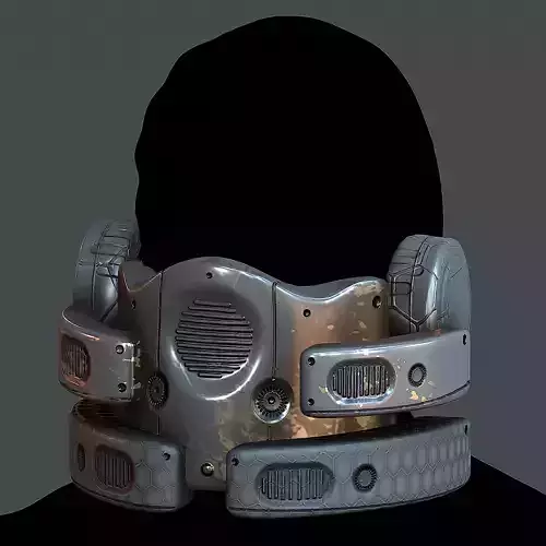 Gas mask helmet 3d model scifi Low-poly Low-poly 3D model