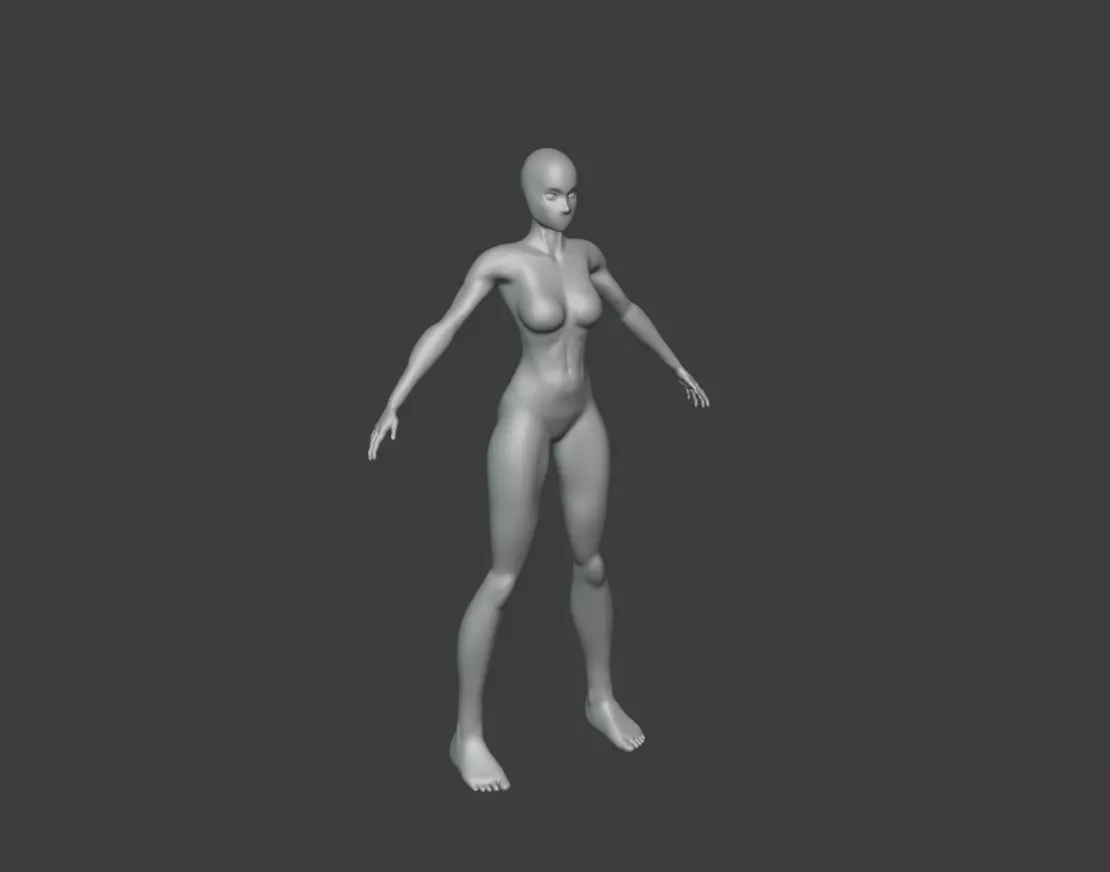 female 3D model mannequin Free 3D model_0