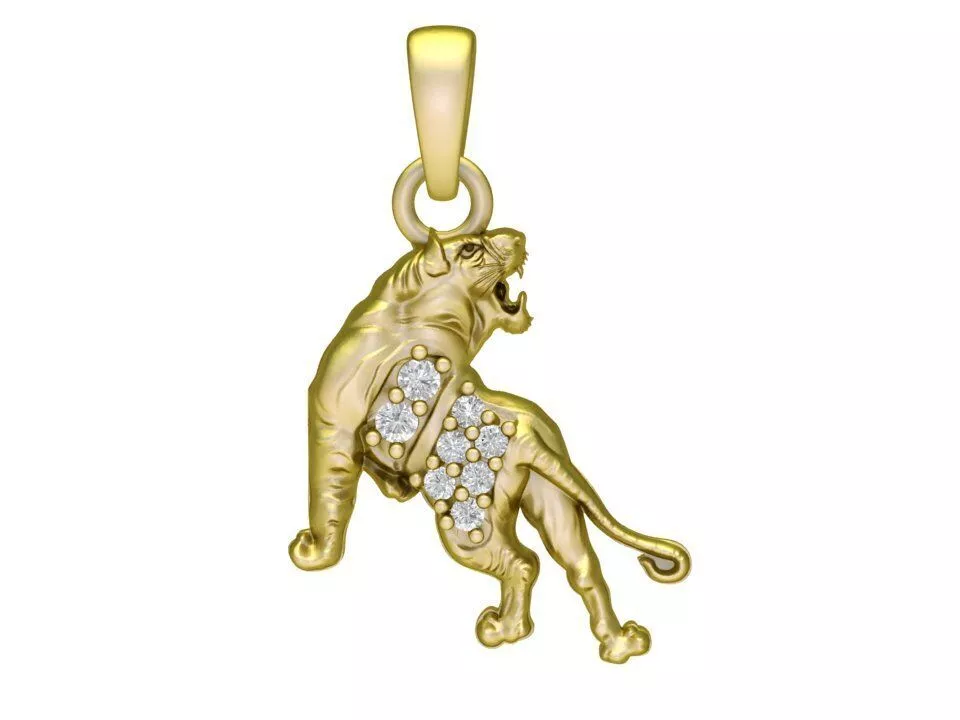 Lucky Tiger Zodiac Pendant 3014 3D print model