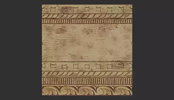 Hand Carved Style Cabinet Door Cnc Carving 3D print model