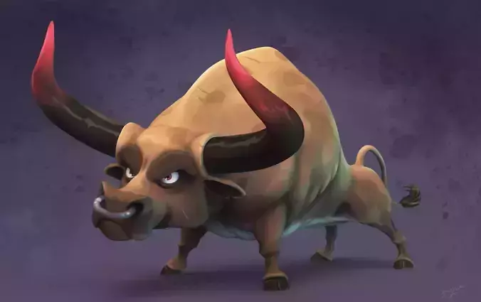 Cartoony Bull 3D print