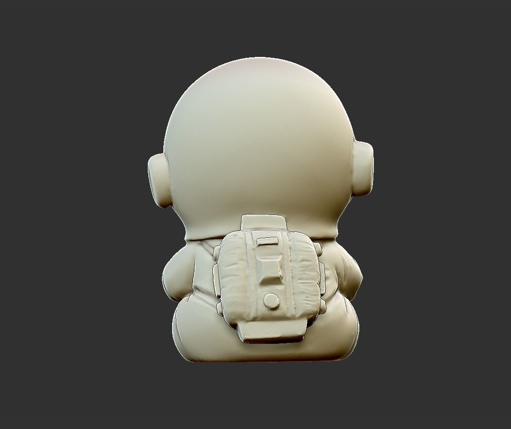 astronaut figurine holding heart 3D print model_2