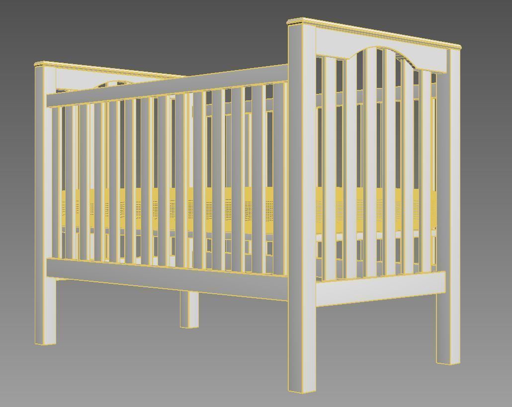 kendall convertible crib 3D model_5