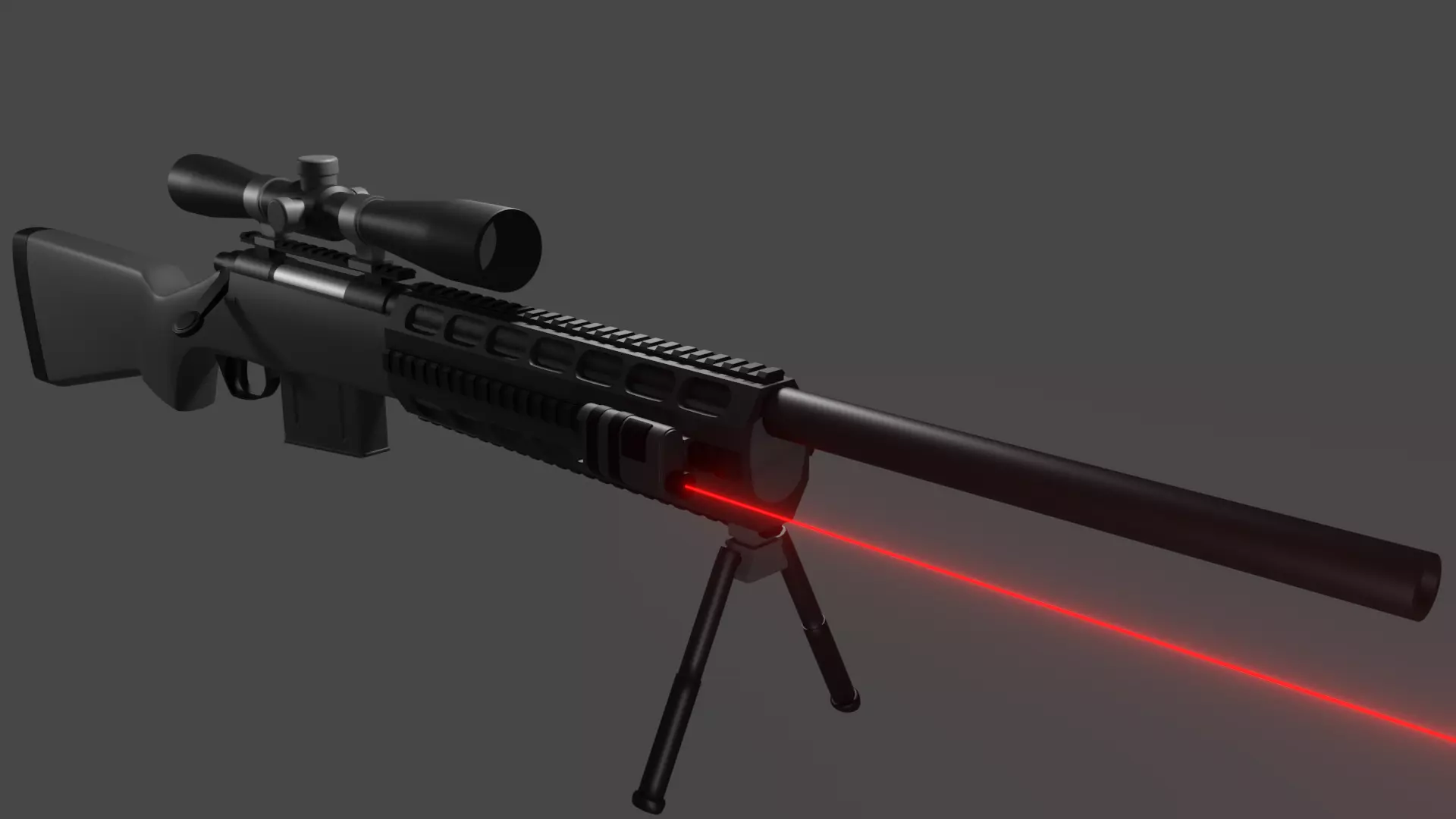 Custom M24 Sniper Rifle 3D model