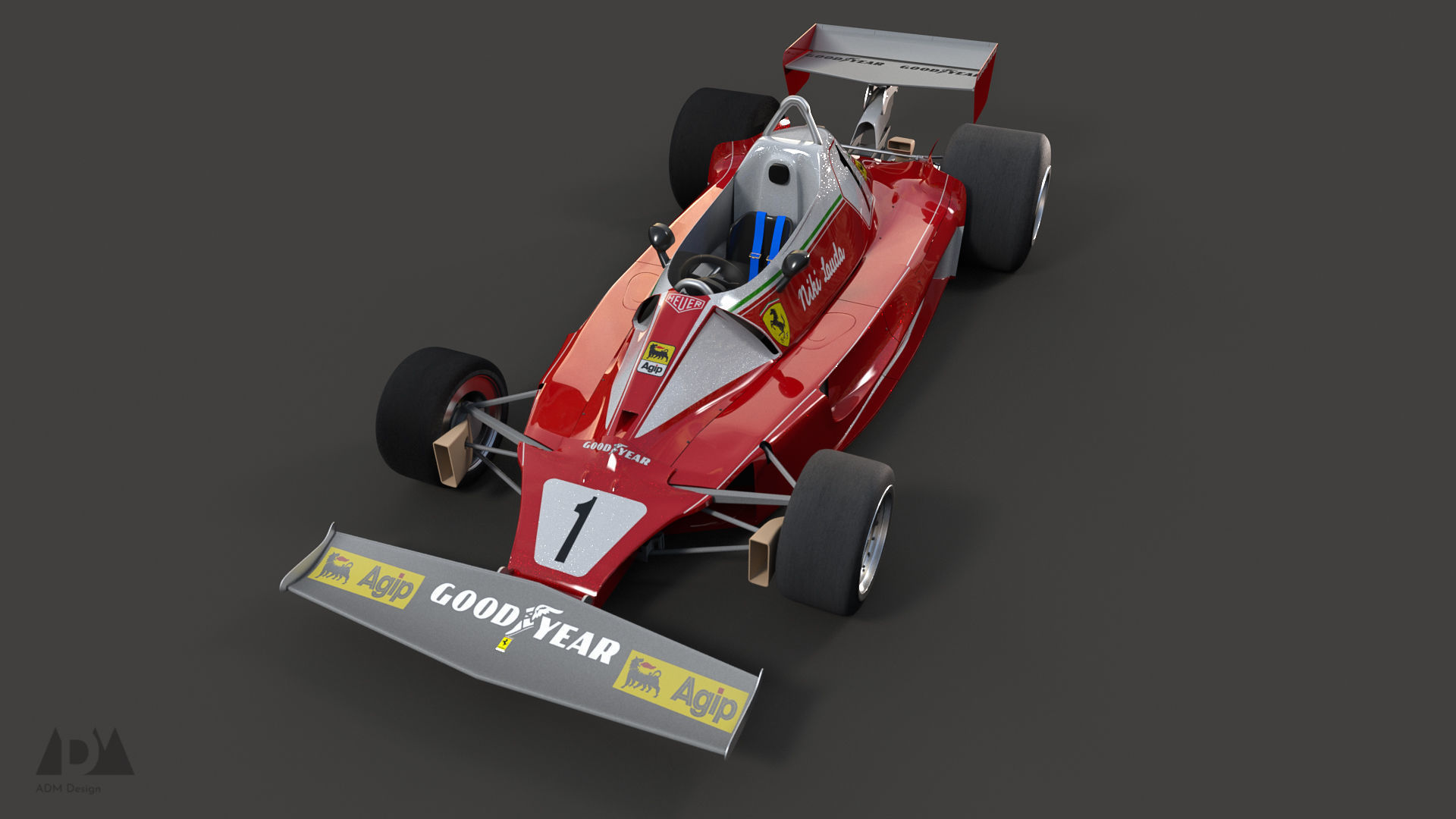 1976 Ferrari 312T 3D model_12