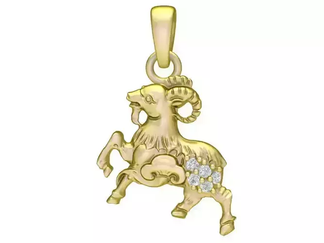 Zodiac Lucky Goat Pendant 3015
