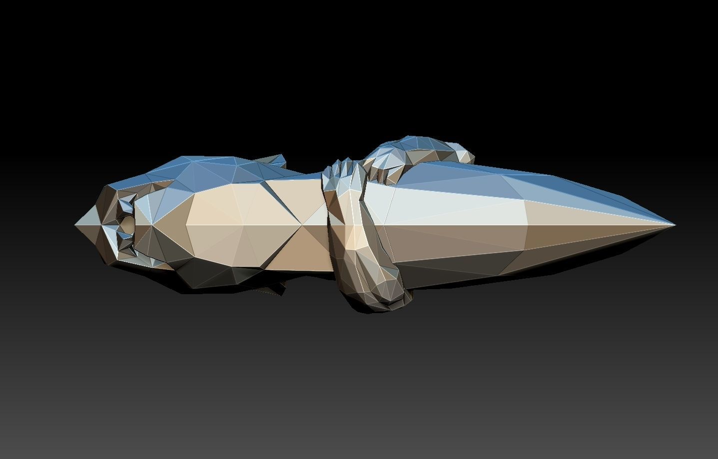 geometric puma 3D print model_3