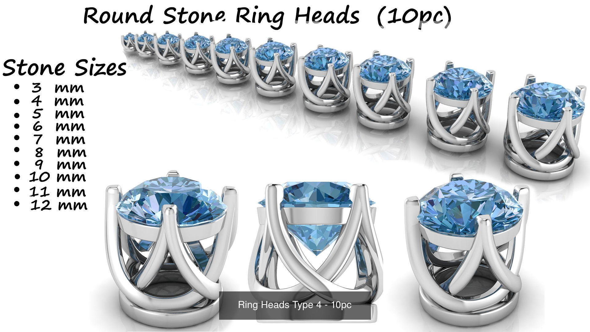 Round Ring Heads Collection of 115pc _5