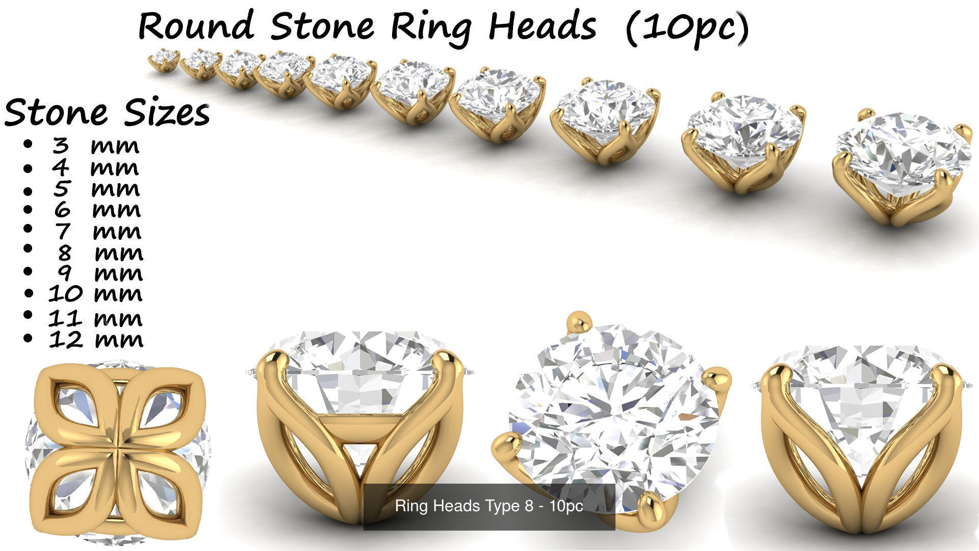 Round Ring Heads Collection of 115pc _8