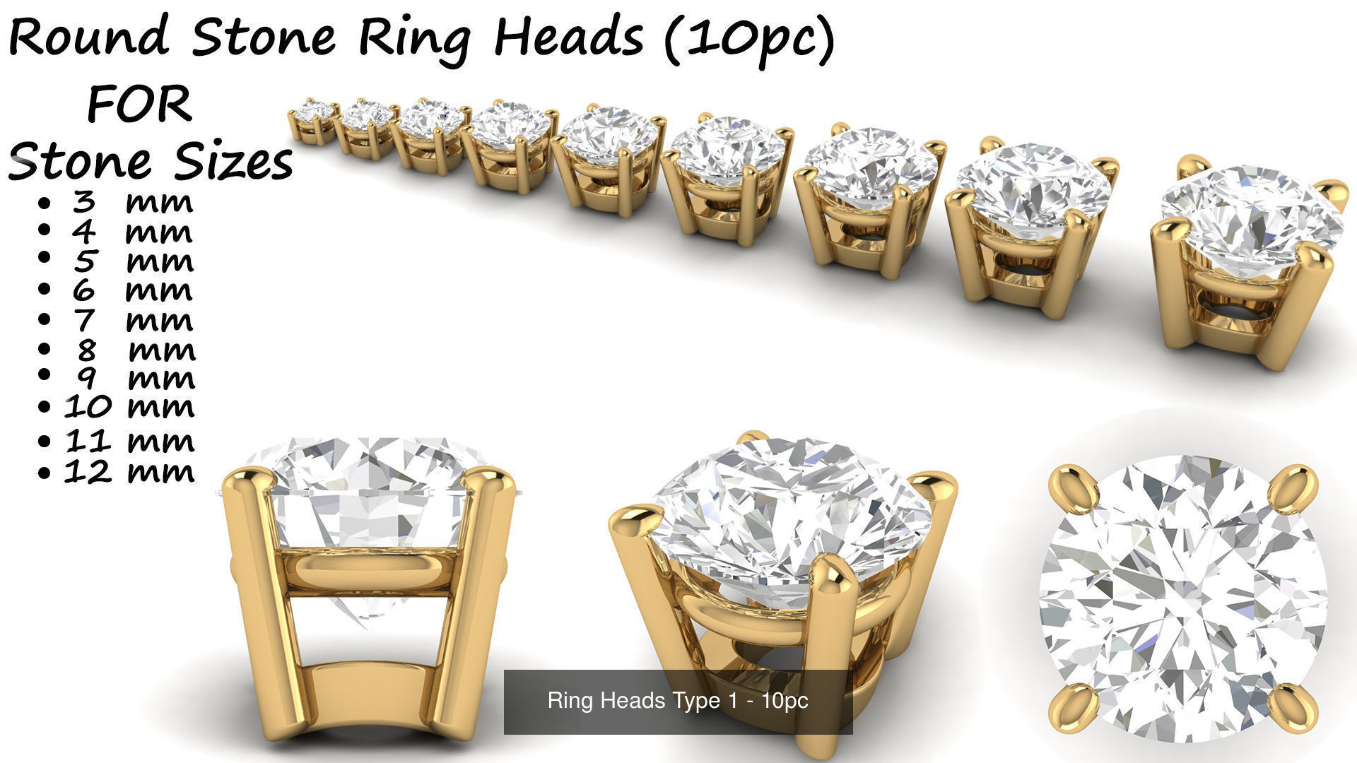 Round Ring Heads Collection of 115pc _1