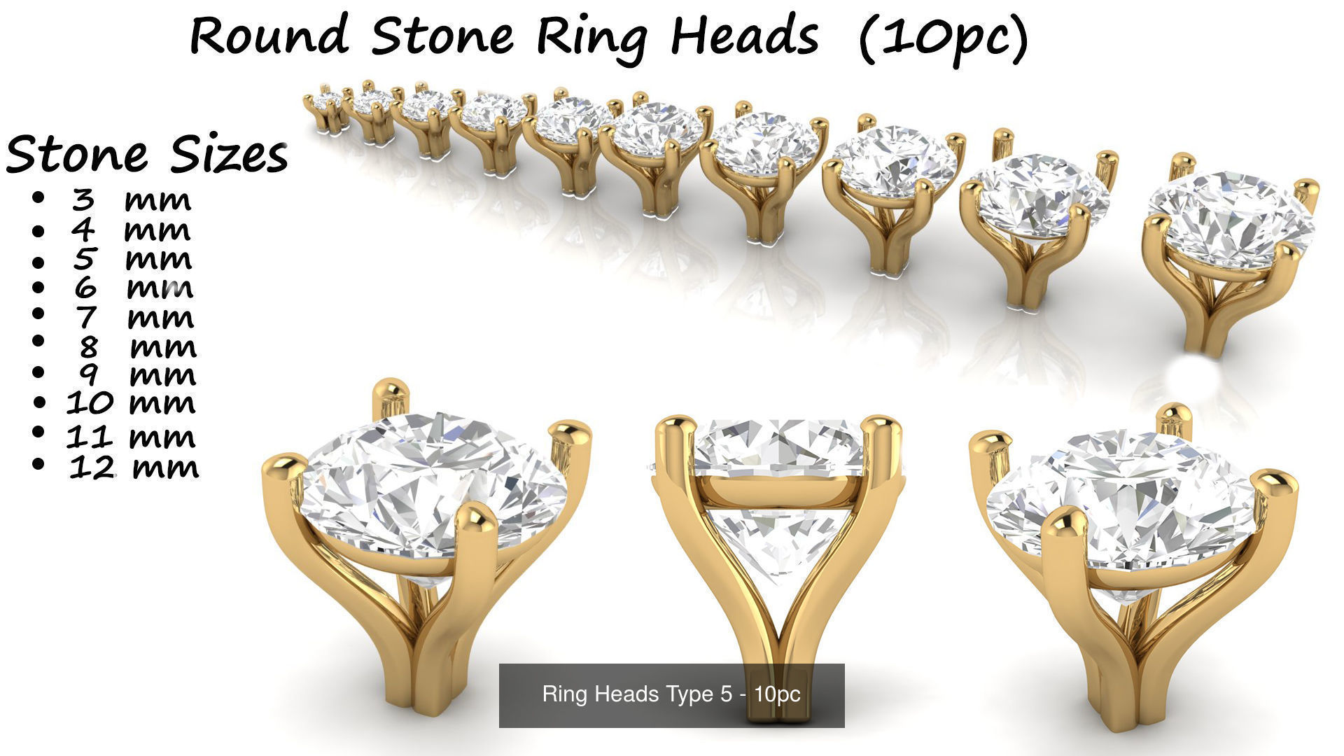 Round Ring Heads Collection of 115pc _6