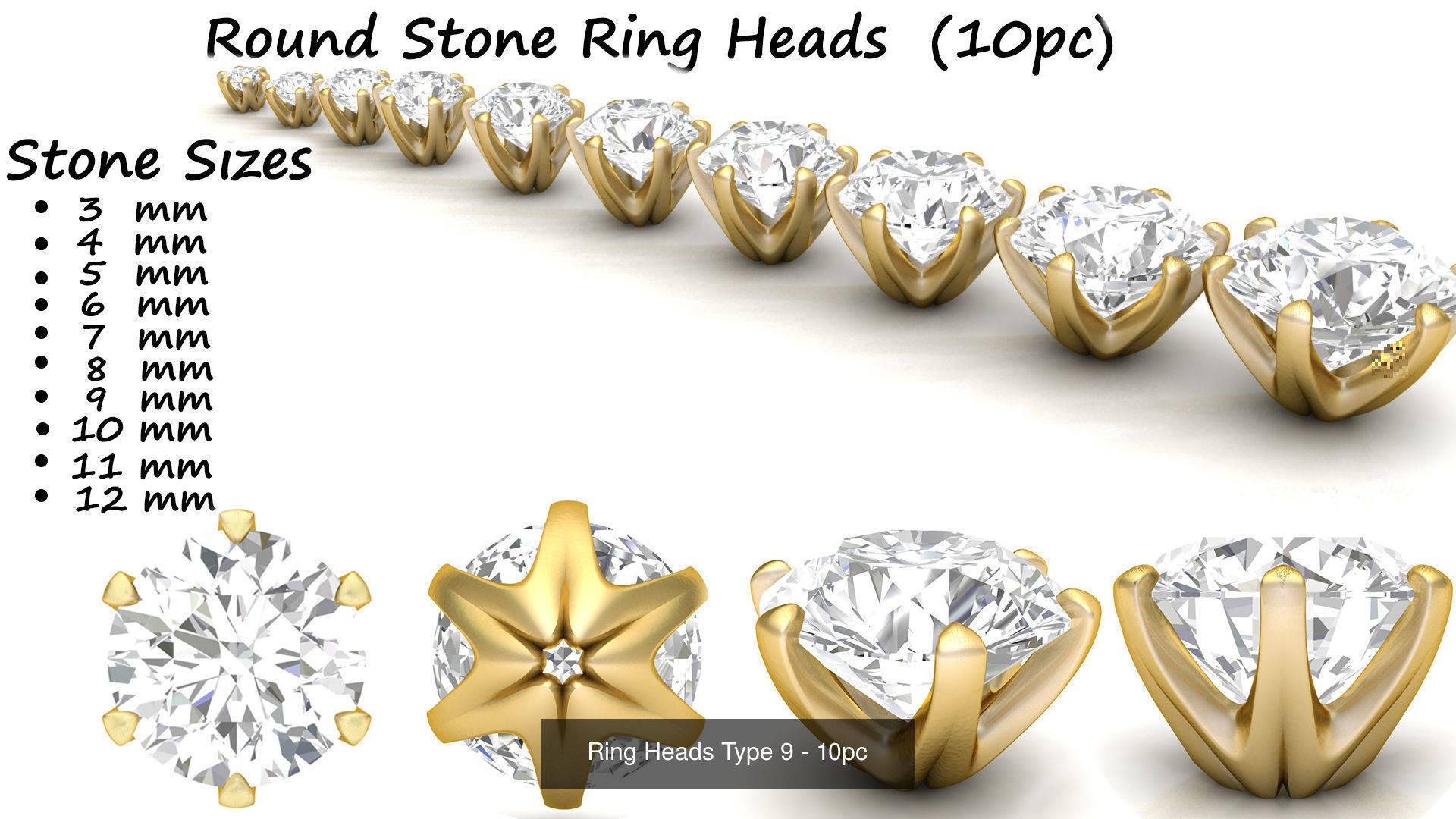 Round Ring Heads Collection of 115pc _9