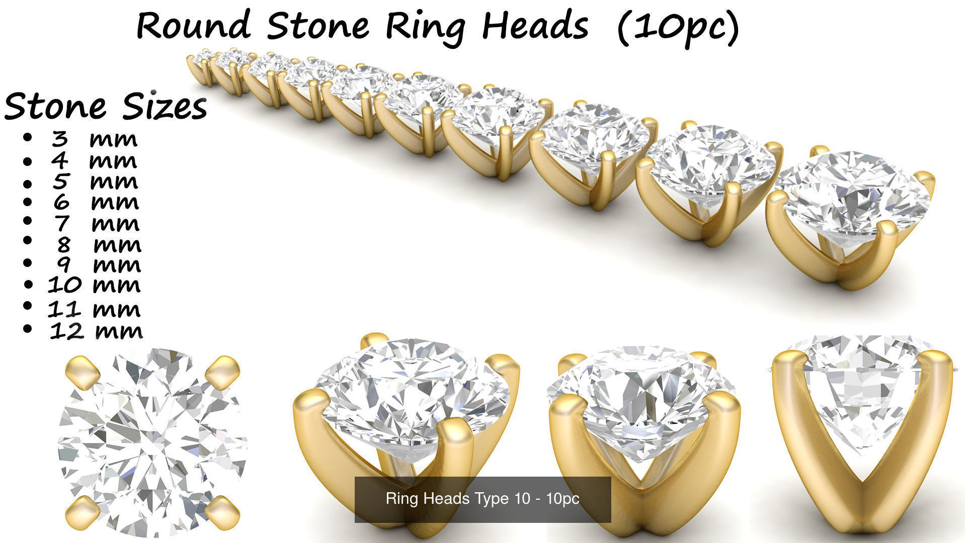 Round Ring Heads Collection of 115pc _10