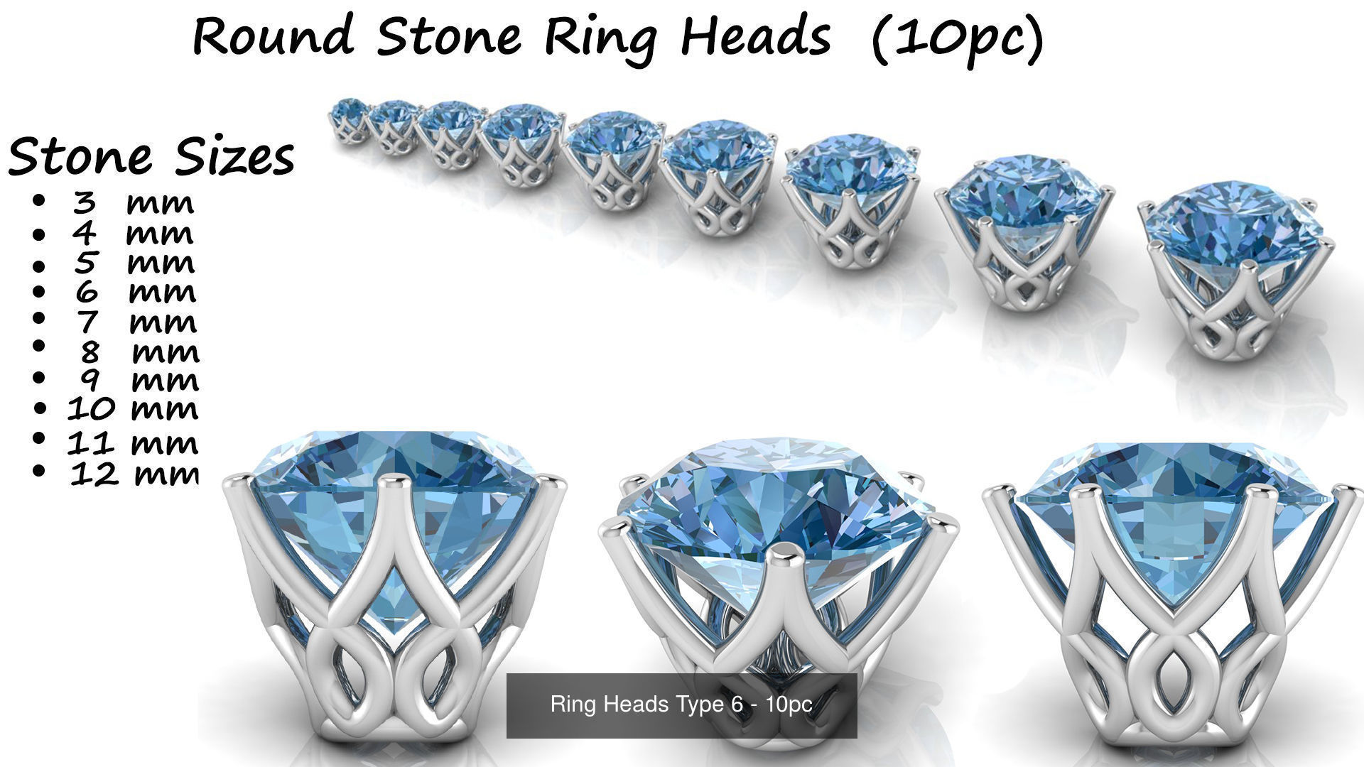 Round Ring Heads Collection of 115pc _4