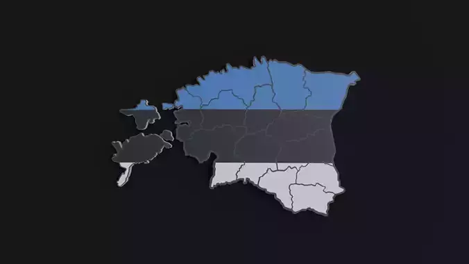 Political Map of Estonia
