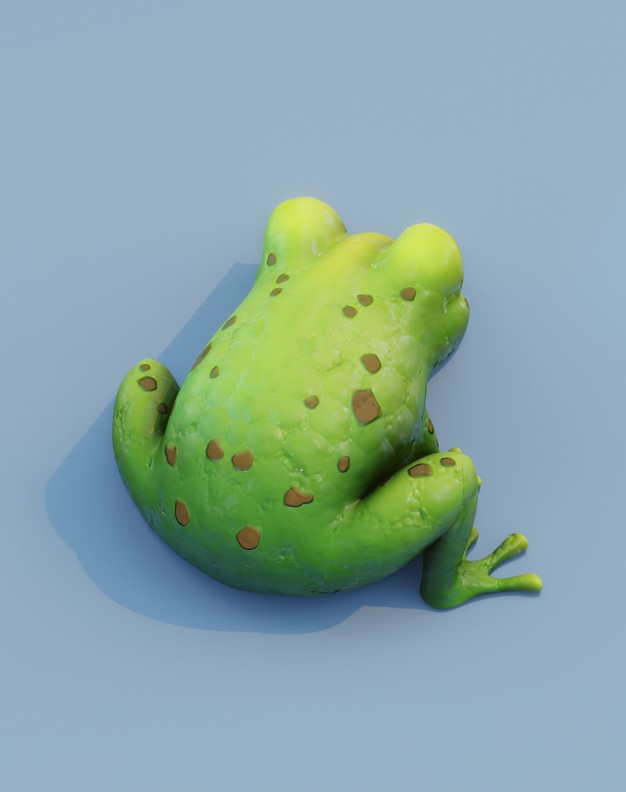 Cartoon Frog Animated 3D Model Low-poly 3D model_12