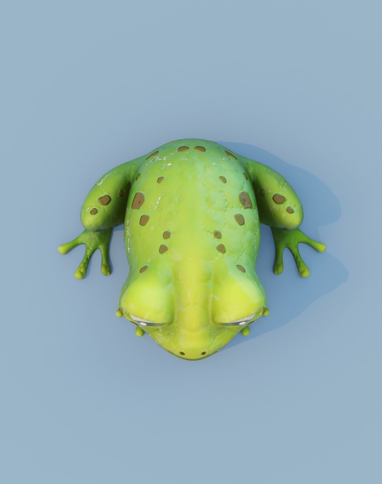 Cartoon Frog Animated 3D Model Low-poly 3D model_7