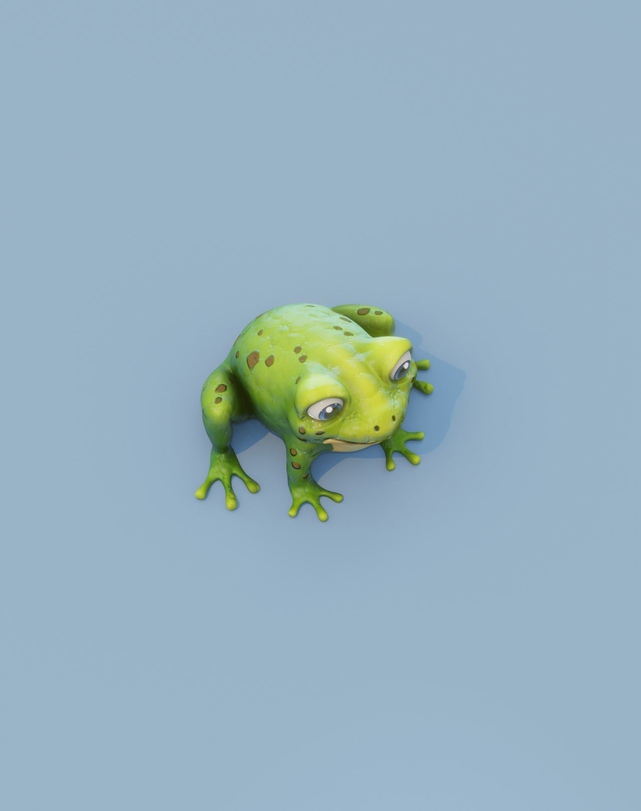 Cartoon Frog Animated 3D Model Low-poly 3D model_18