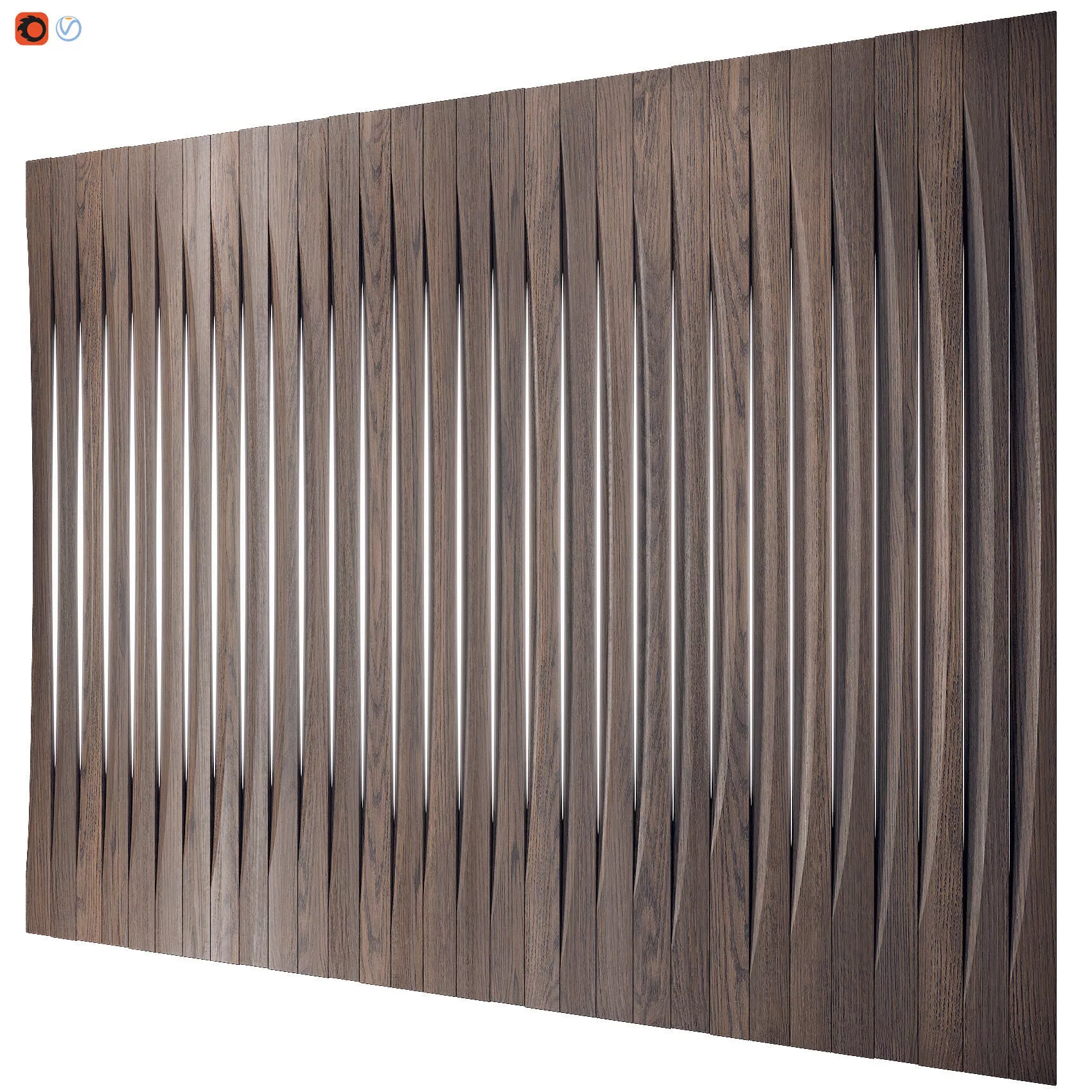 Wall Decor panel one-way illumination 3D model