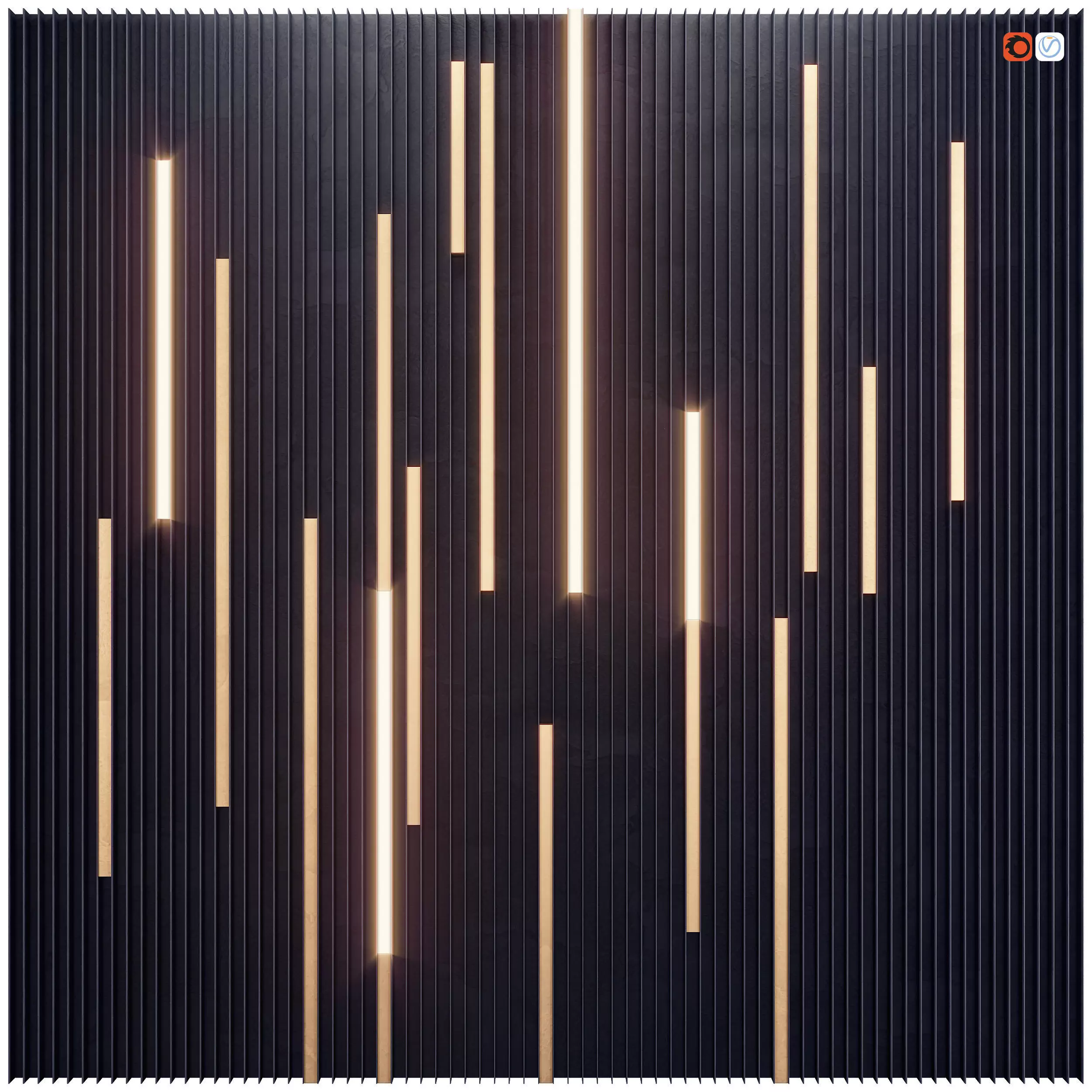 Bamboo Wall Covering Panel by Laurameroni 3D model