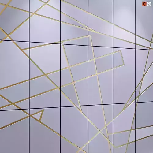 Wall panel with brass inserts