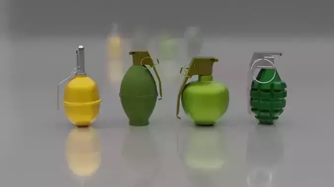 Grenades different colored