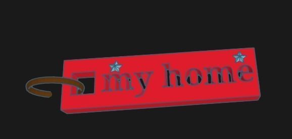 key chain 3D print model_1