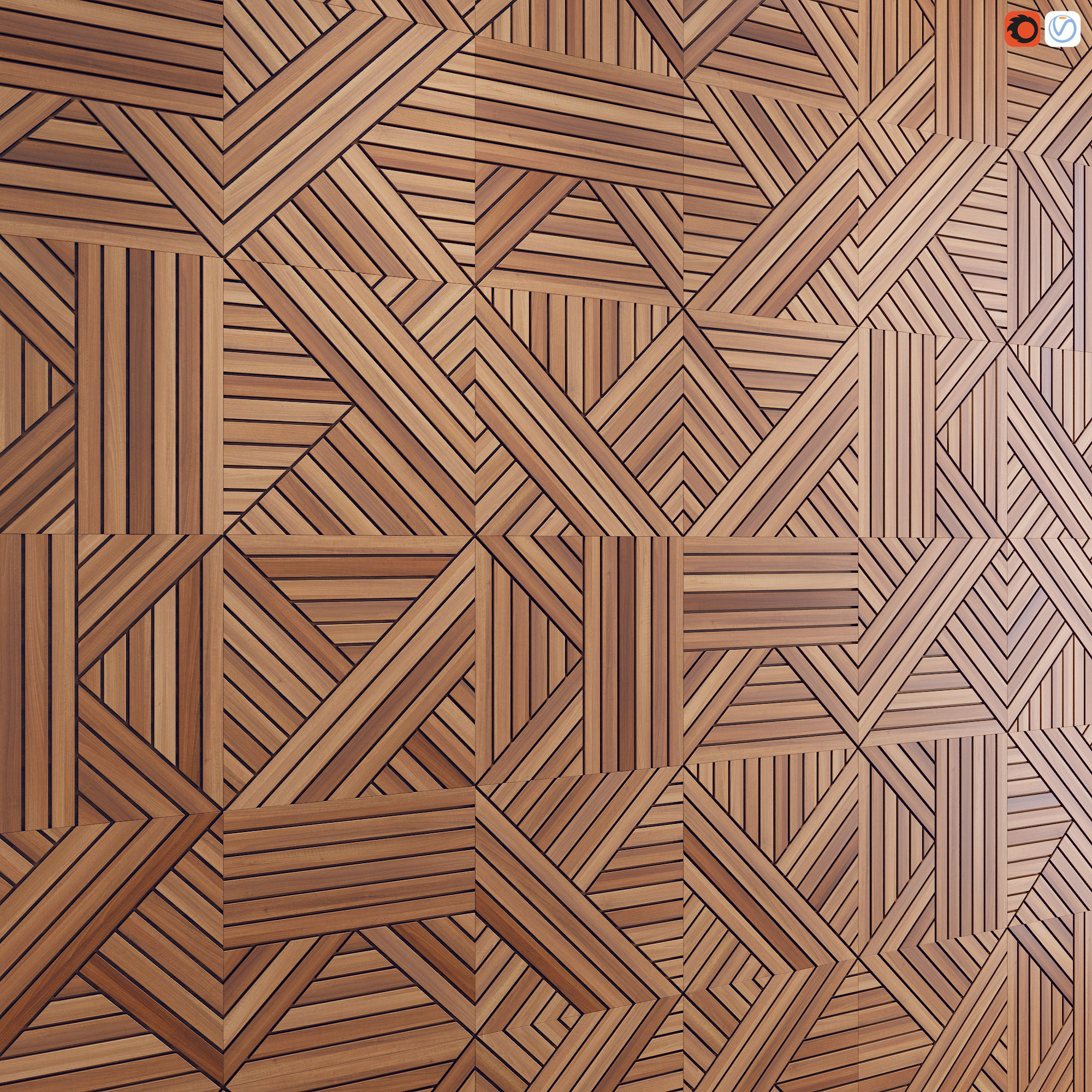 Summer Lobby Panel 3D model_1