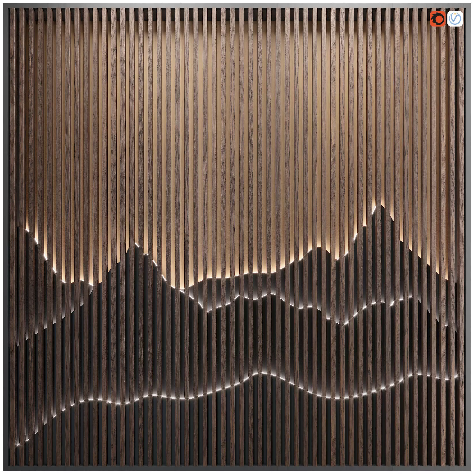 Panel by Gotthard suite chedi andermatt 3D model_0