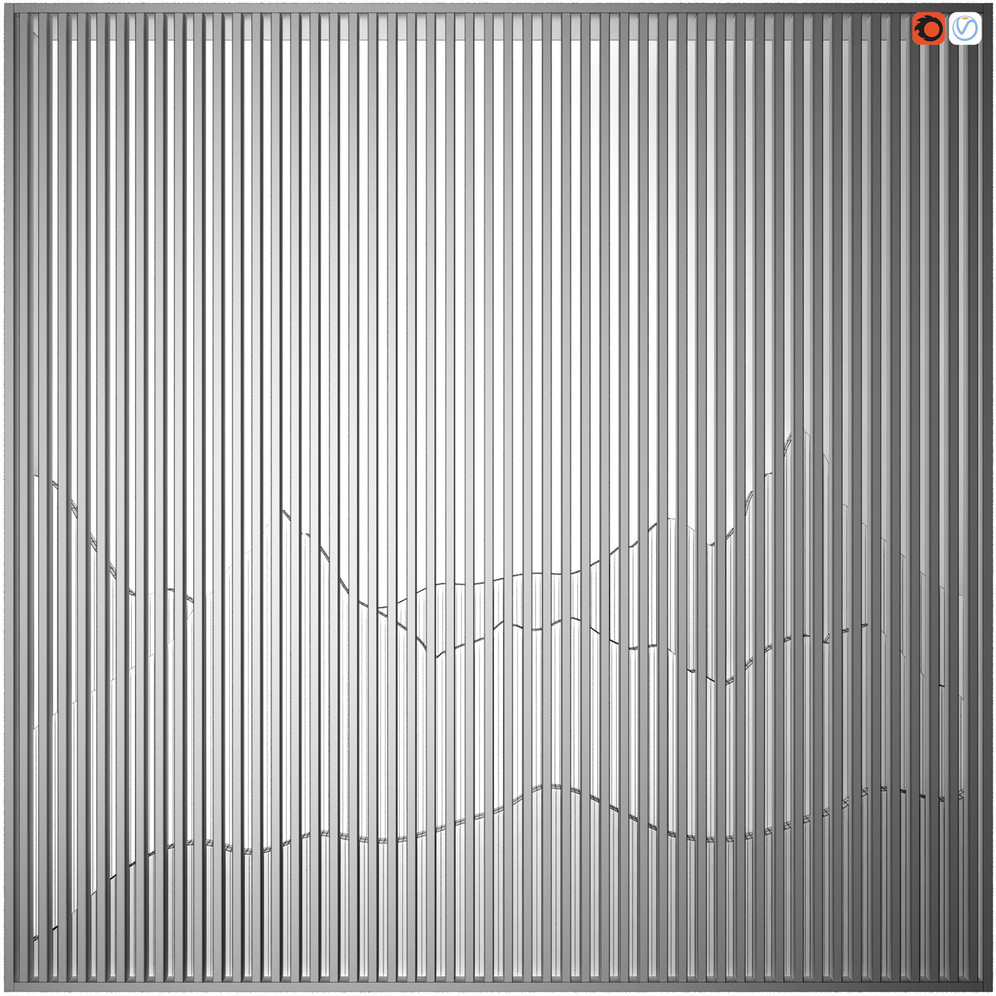 Panel by Gotthard suite chedi andermatt 3D model_2