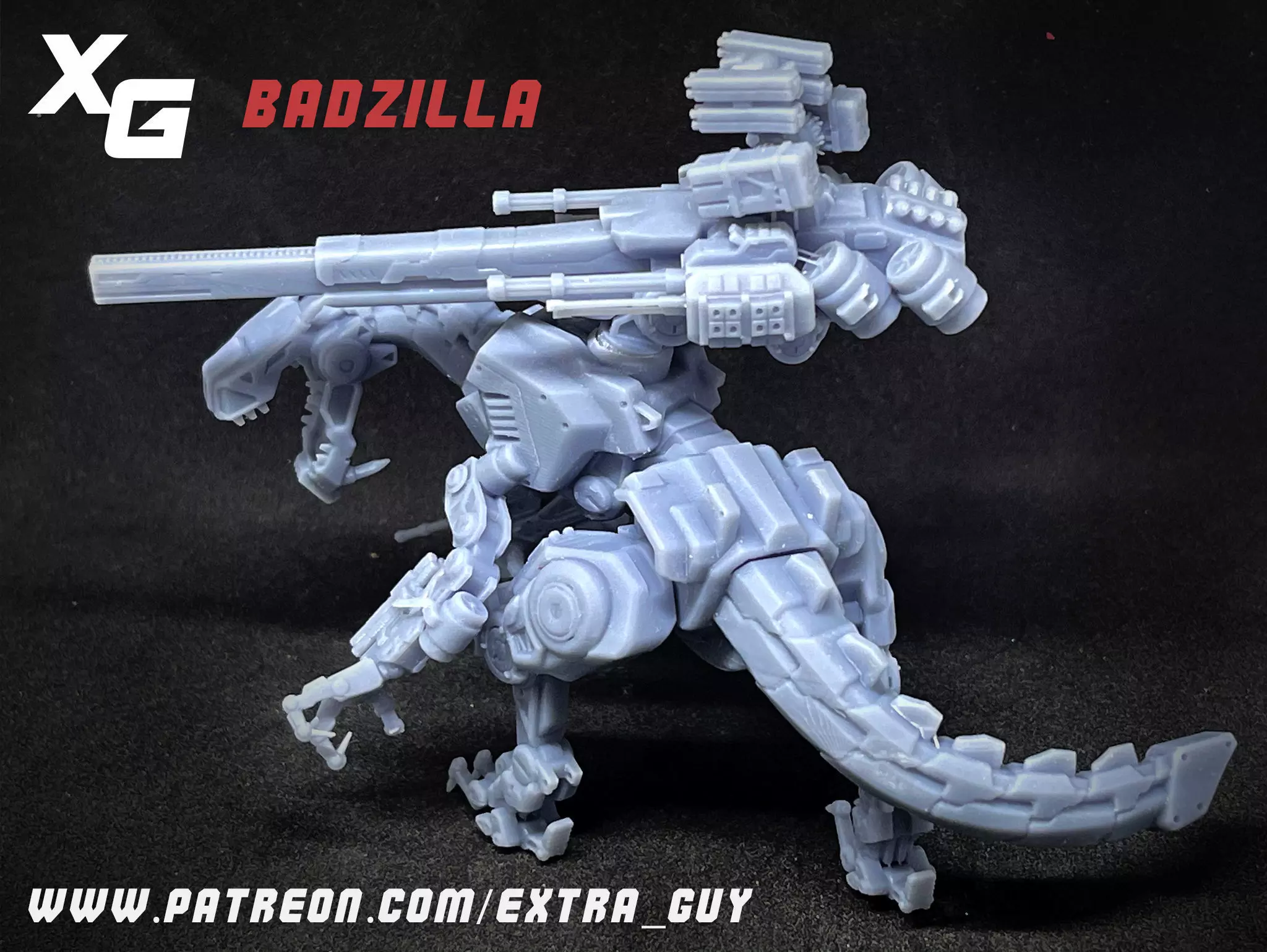 Badzilla Printable around 100mm 3D print model