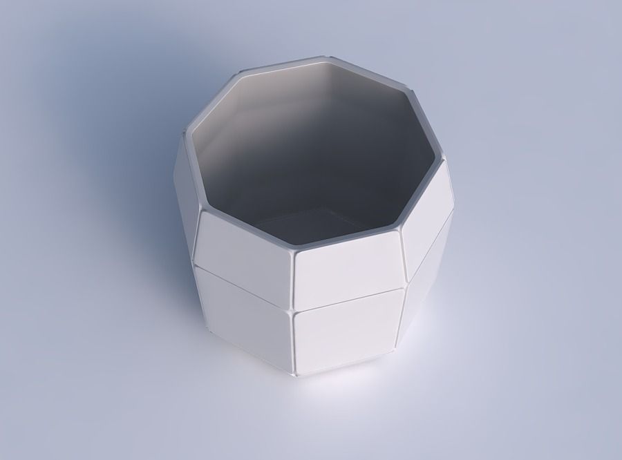 Bowl cylindrical with huge plates 3D print model_1