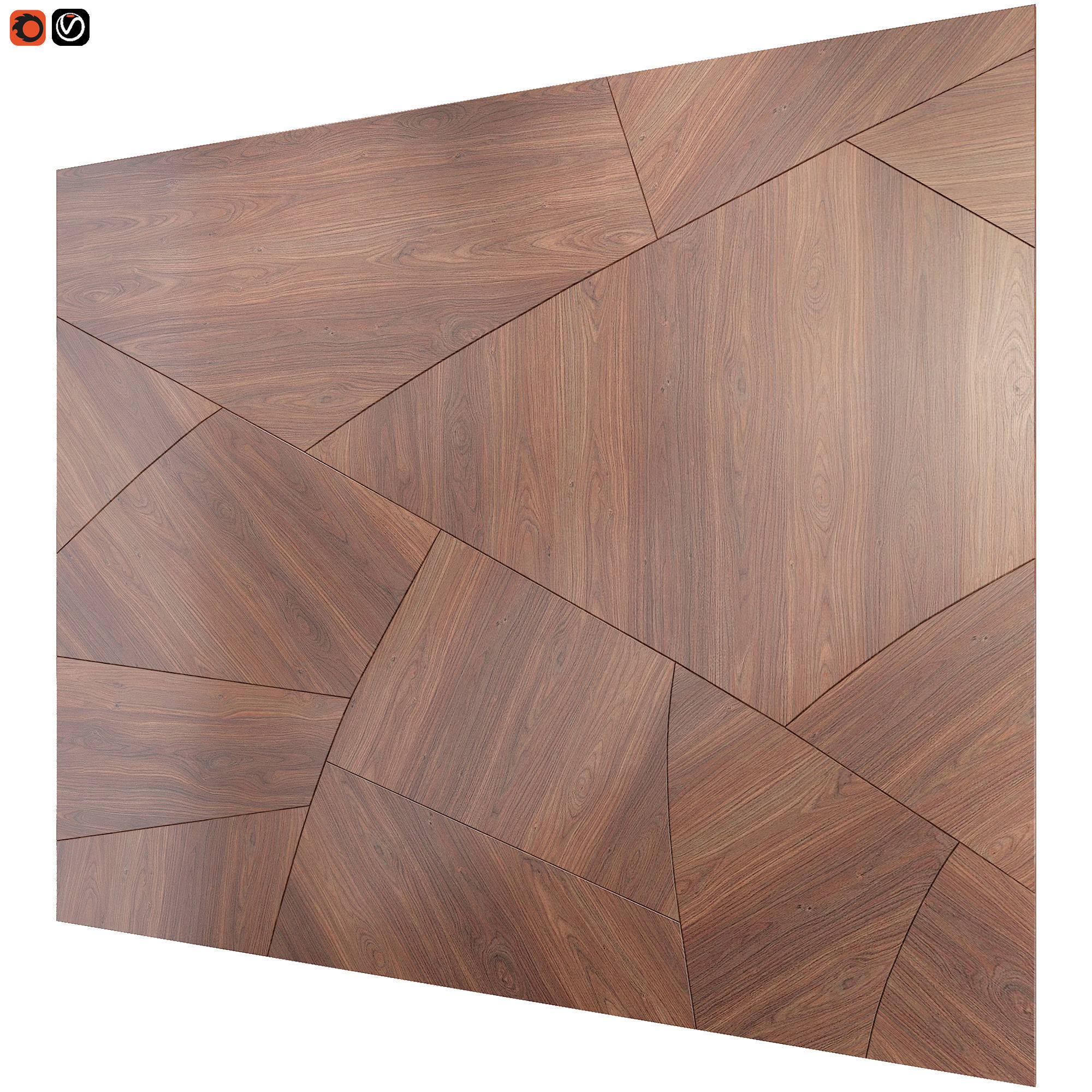 Wall Decor Panel Cretto 3D model_1