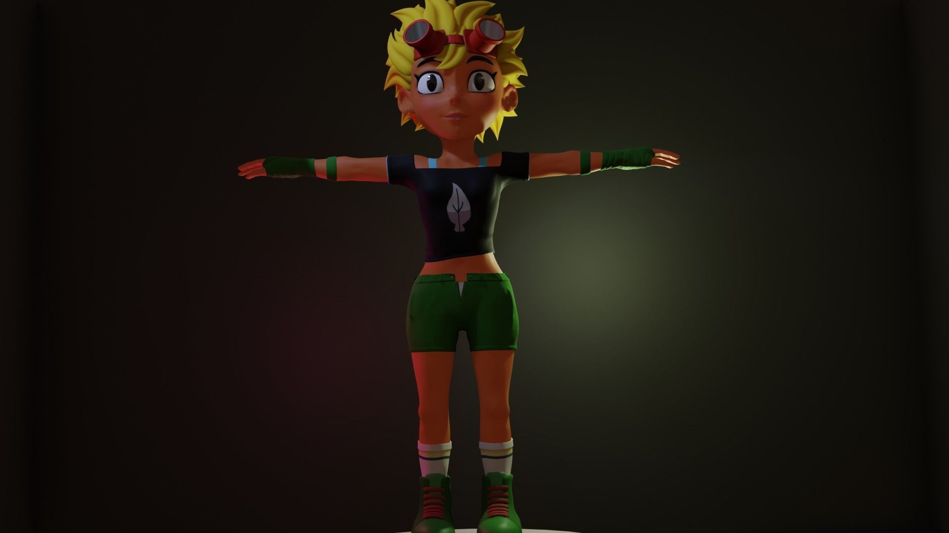 Sunflower Humanoid - Rigged - UVMapped - Med Poly 3D Model 3D model_2