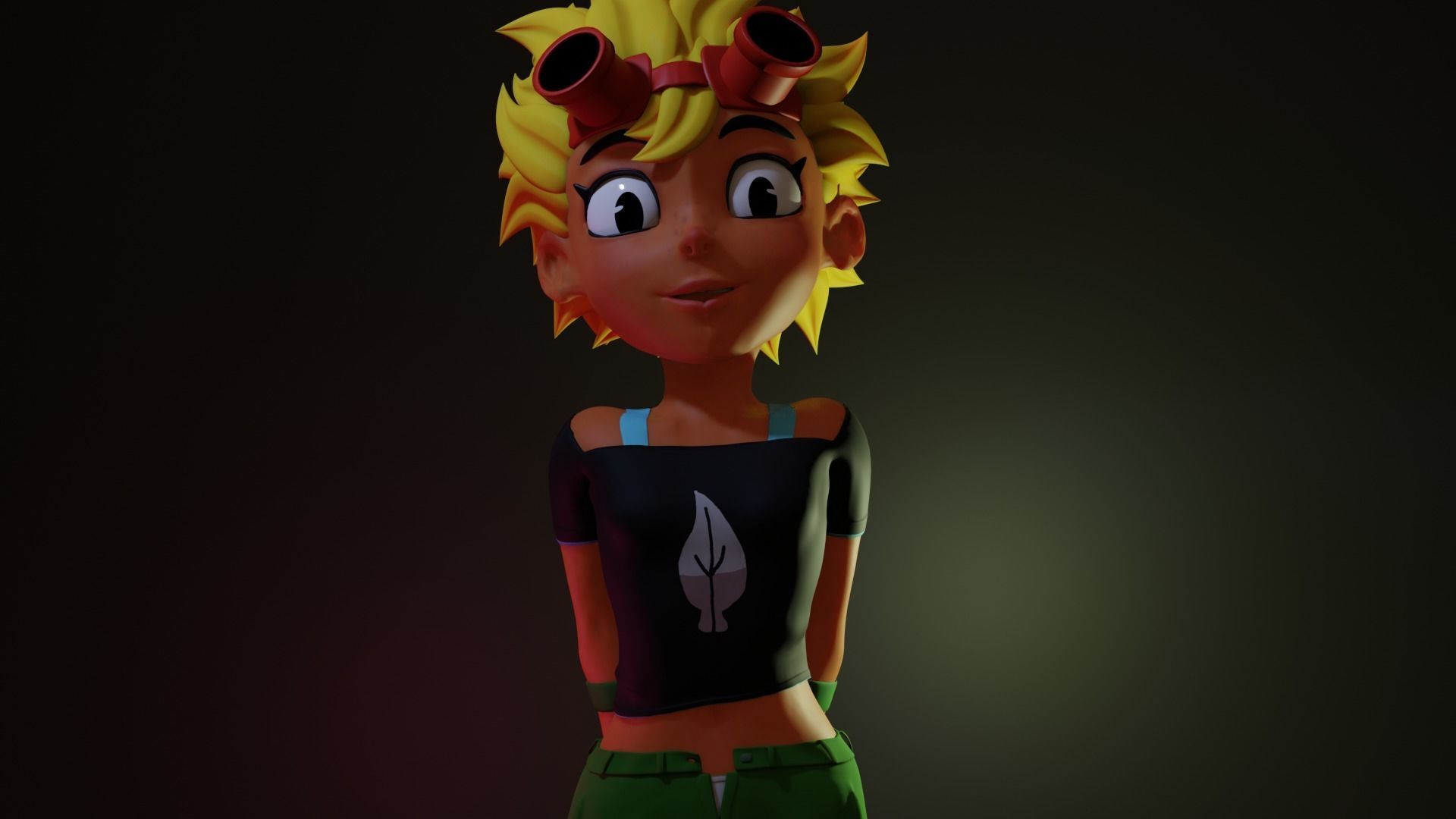 Sunflower Humanoid - Rigged - UVMapped - Med Poly 3D Model 3D model_1