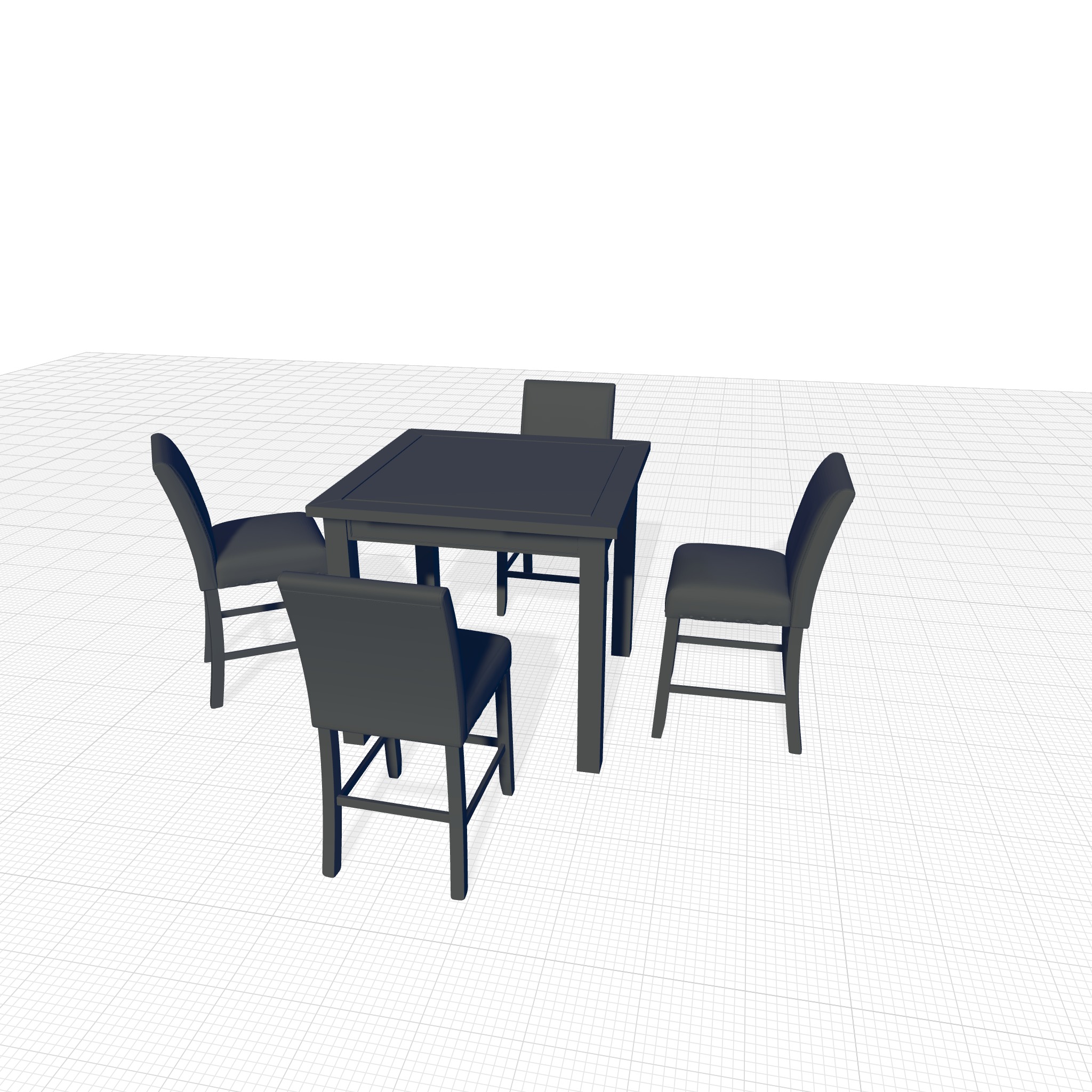 Stuckey Counter Diner Table Chair  Set 3D model_5