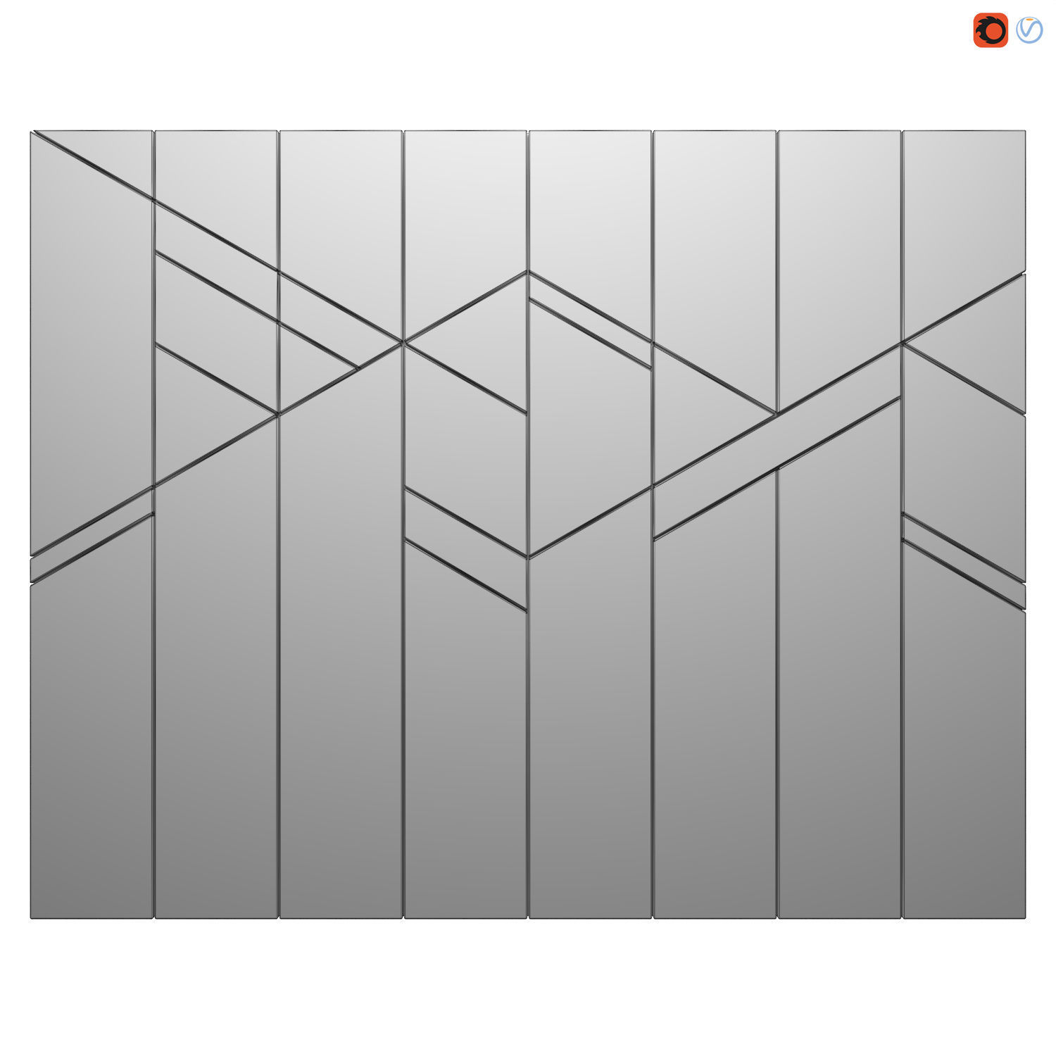 Wall Panel Eos 3D model_2