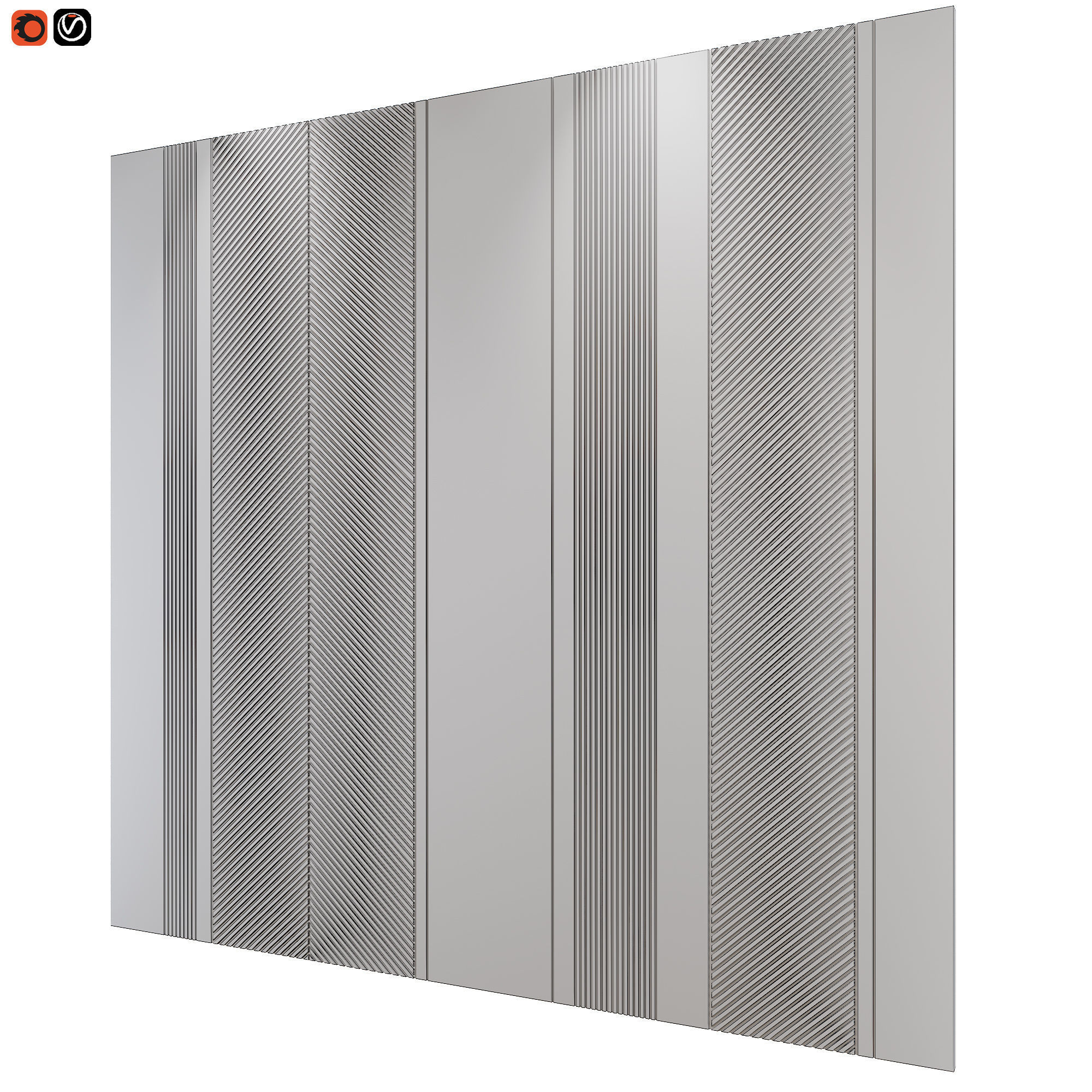 Krypton wall panels  3D model_3