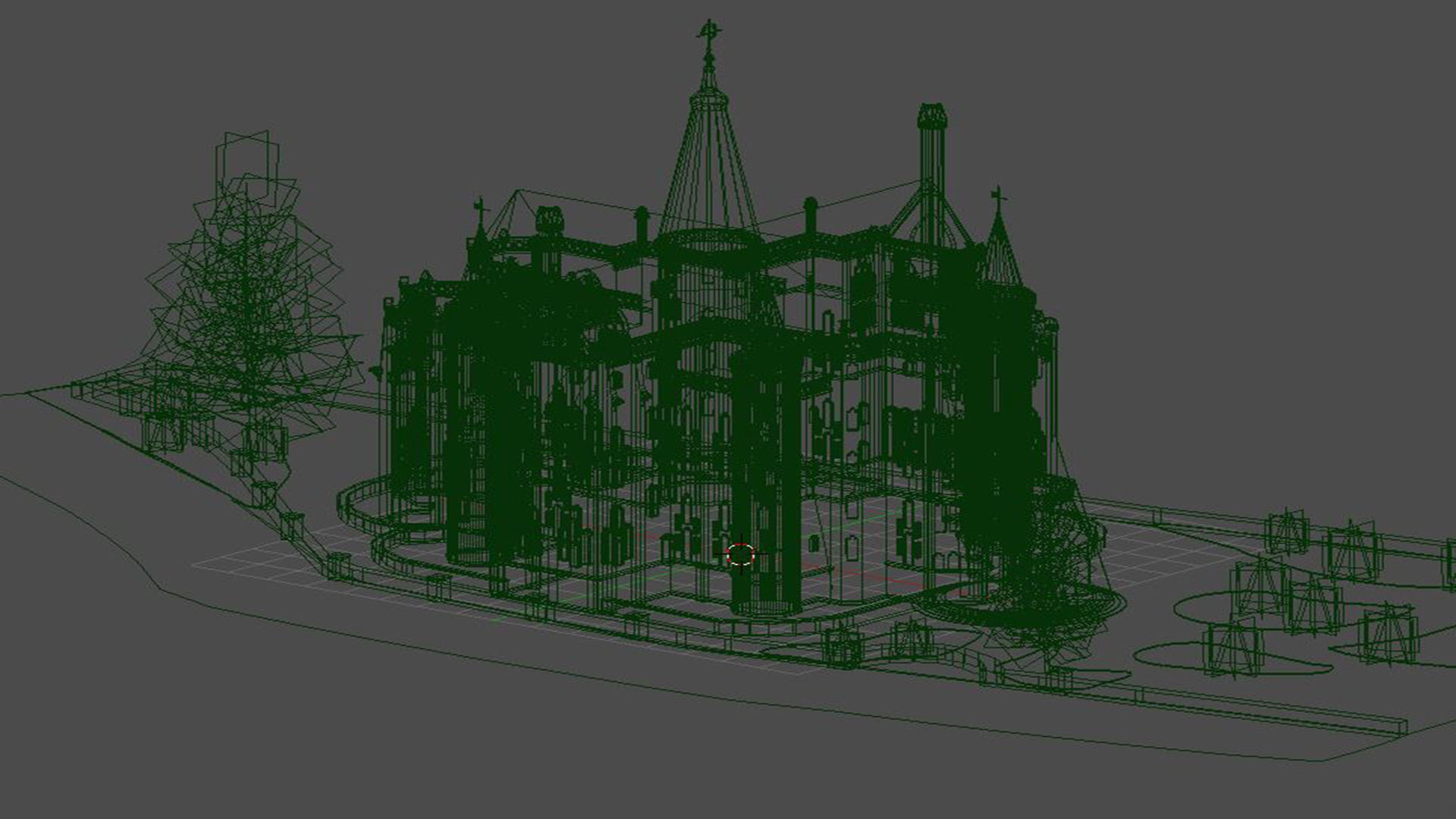 Astorga Palace Low-poly 3D model_7
