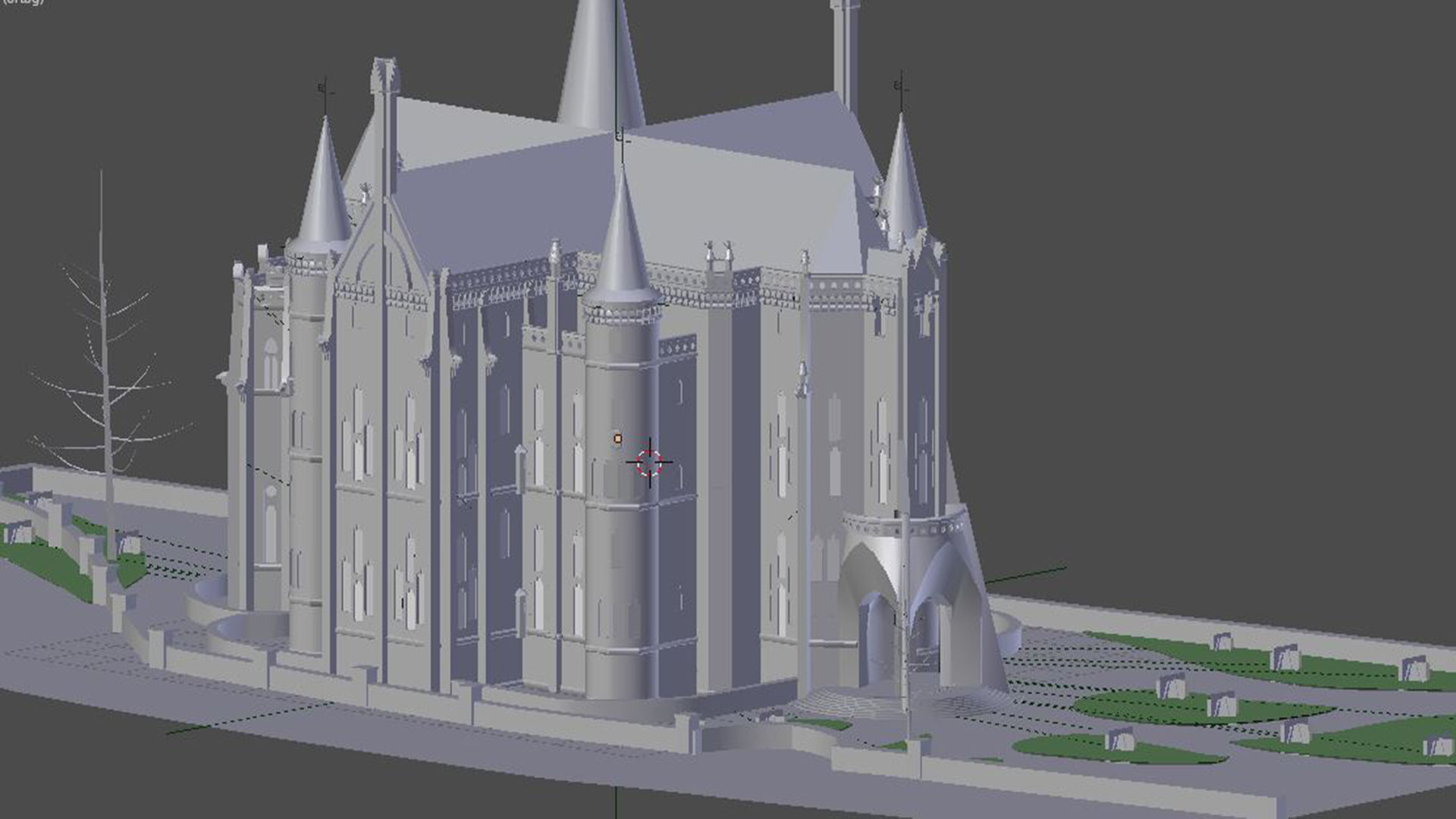 Astorga Palace Low-poly 3D model_4