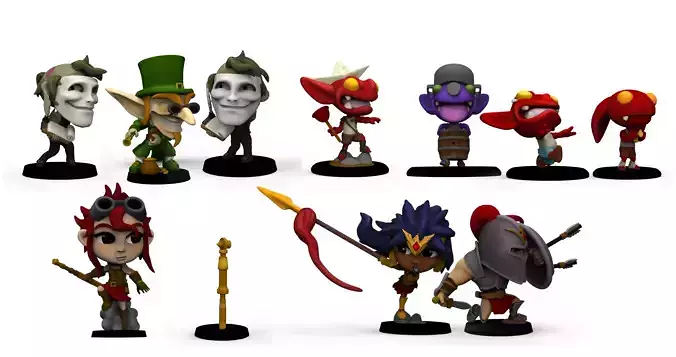 Chibi Legends expansion 1 HEROES 3D print model