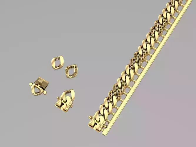 Hollow Chain bracelet  Just STL