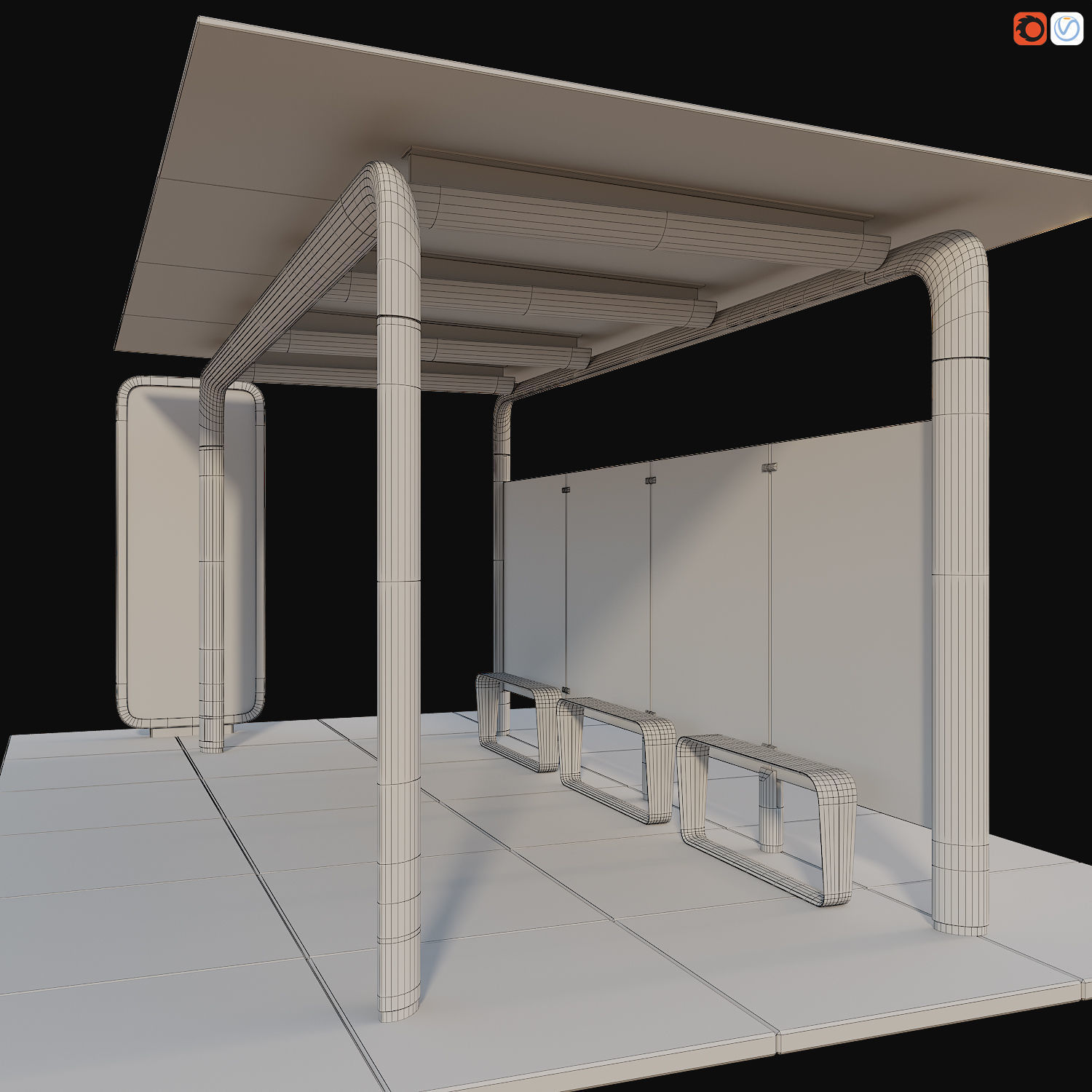 Bus Station 3D model_3