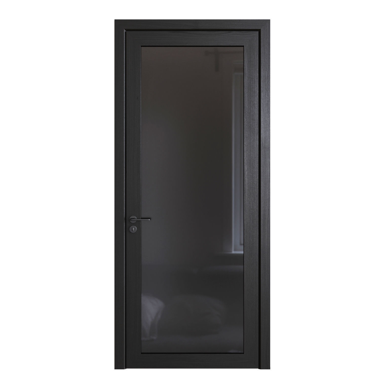 Black wood modern door Door 03 3D model_13